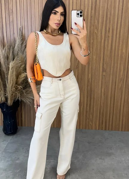 Cropped Jeans Carol - Off
