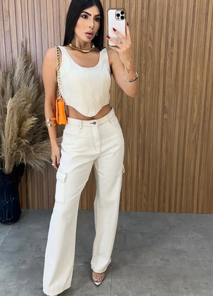 Cropped Jeans Carol - Off