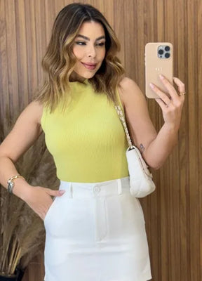 Cropped Gringa Canelado - Lima