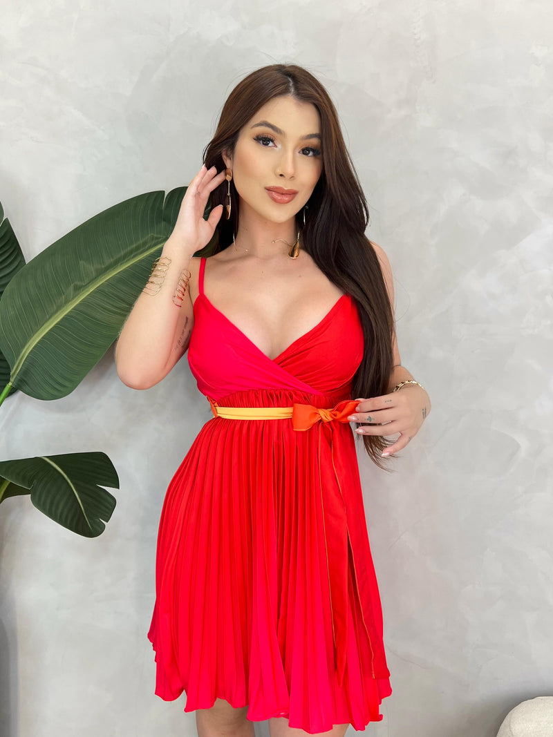 Vestido Plissado Degradê