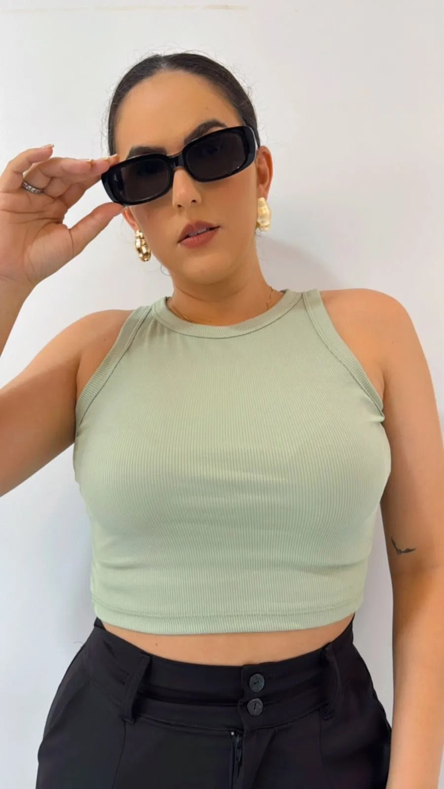 Cropped regata pistachio